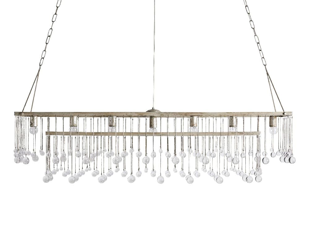 Aubry Rectangular Linear Crystal Chandelier