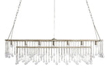 Aubry Rectangular Linear Crystal Chandelier