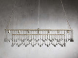 Aubry Rectangular Linear Crystal Chandelier