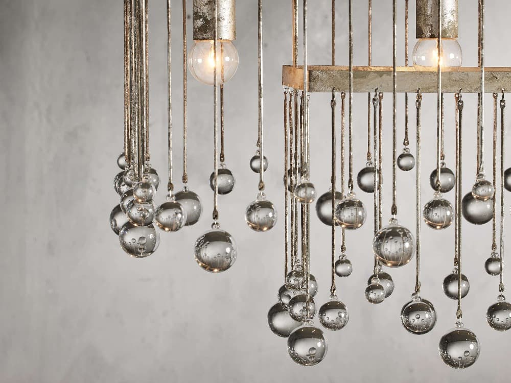 Aubry Rectangular Linear Crystal Chandelier