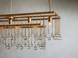 Aubry Rectangular Linear Crystal Chandelier