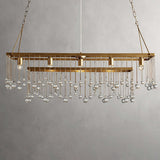 Aubry Rectangular Linear Crystal Chandelier