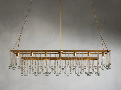 Aubrey Crystal Ball Rectangular Chandelier