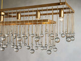 Aubry Rectangular Linear Crystal Chandelier