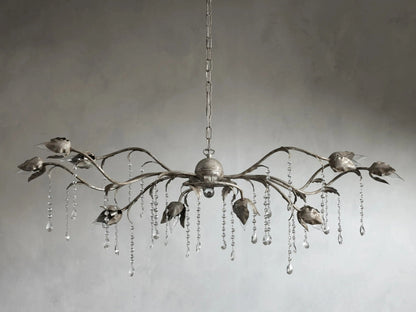 Gothic Viticcio Rectangular Chandelier 52" - Silver