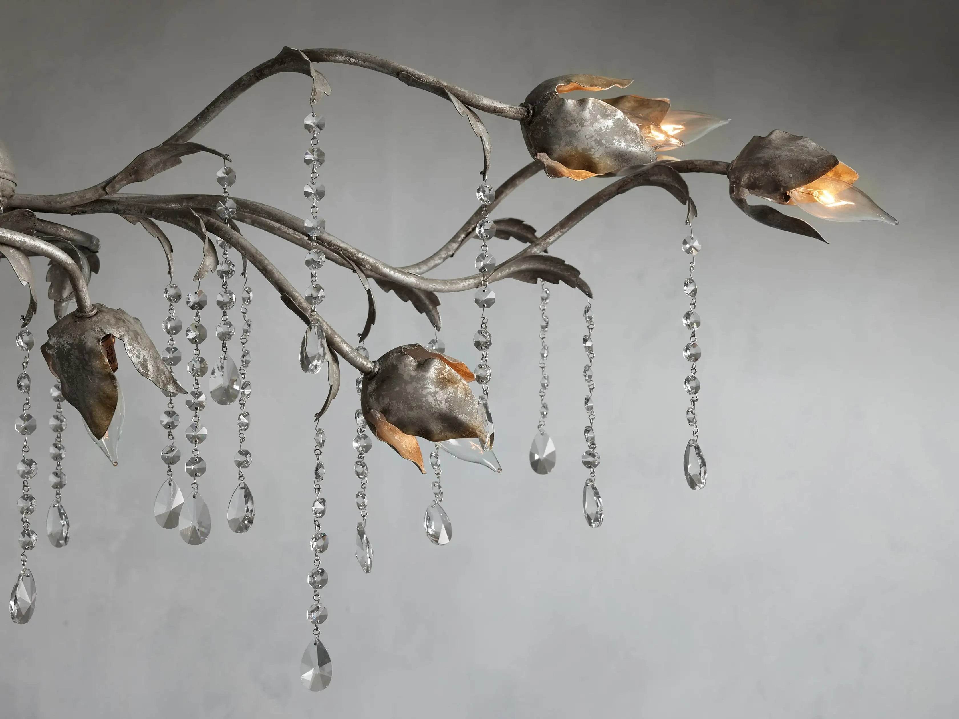 Gothic Viticcio Rectangular Chandelier 52" - Silver