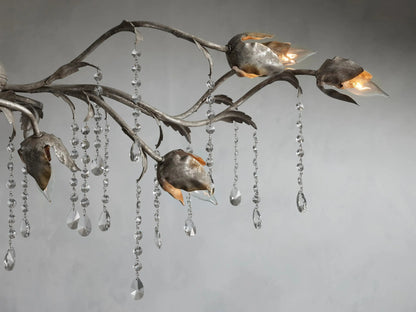 Gothic Viticcio Rectangular Chandelier 52" - Silver