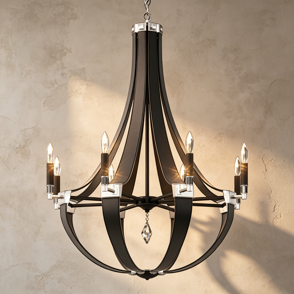Crystal Empire Chandelier 30"