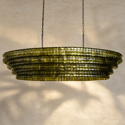 Glacien Oval Chandelier 54"W/65"W