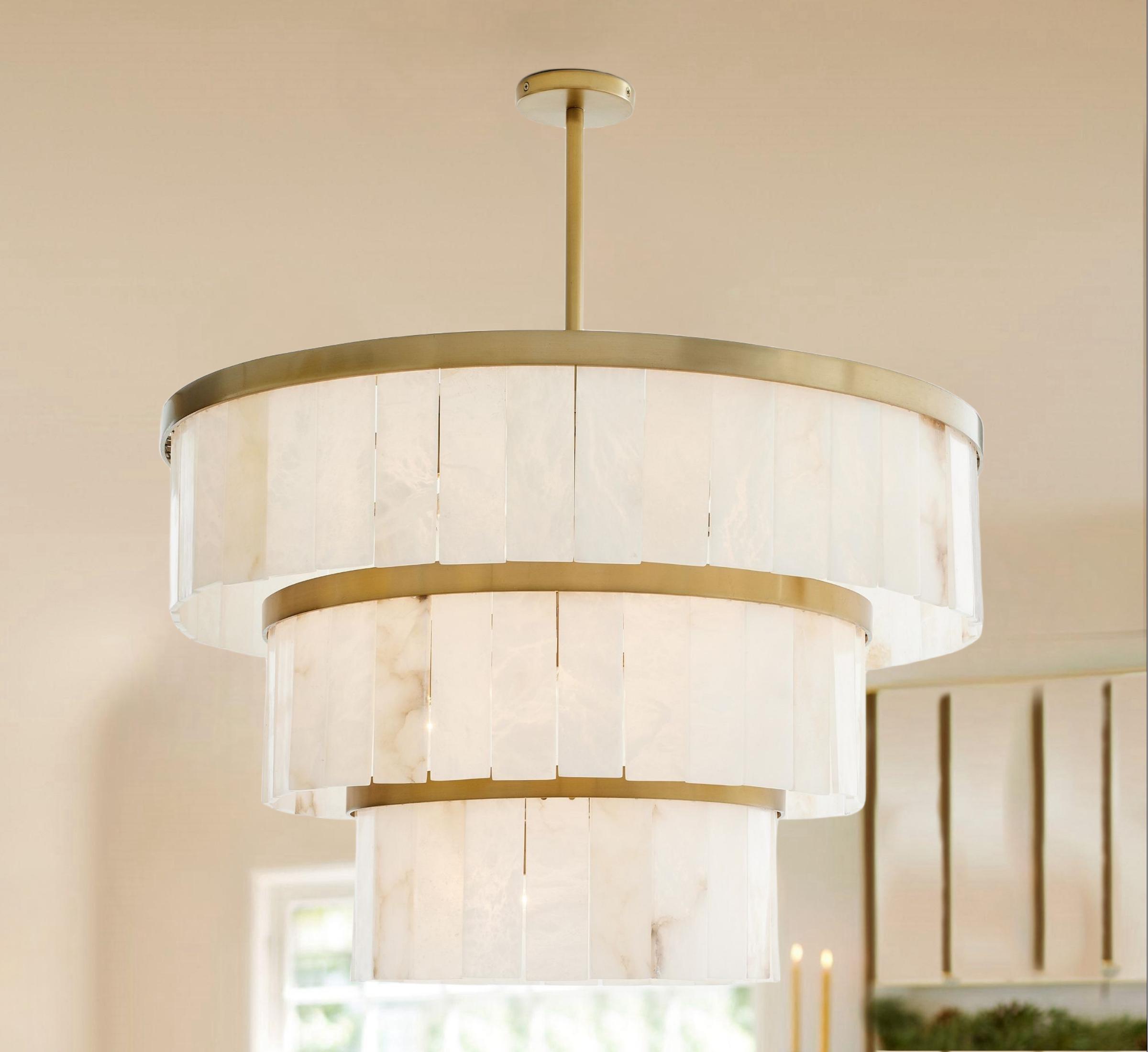 Windham Alabaster 3 Tier Chandelier