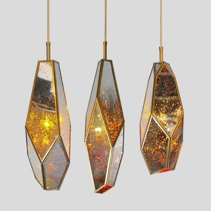 Deniselamp® Gold Art Deco Diamond Pendant Lamp & Chandelier