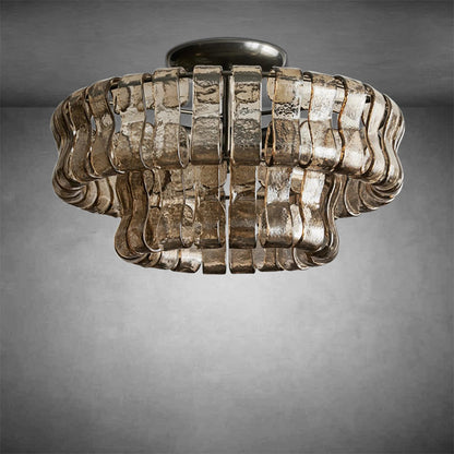 Denise Ghiaccio Glass Flush Mount Chandelier