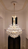 Extra Large European-style Multi-layers Candle Luxury Crystal Chandelier Gold Art Foyer/Staircase Decorative Light Fixture