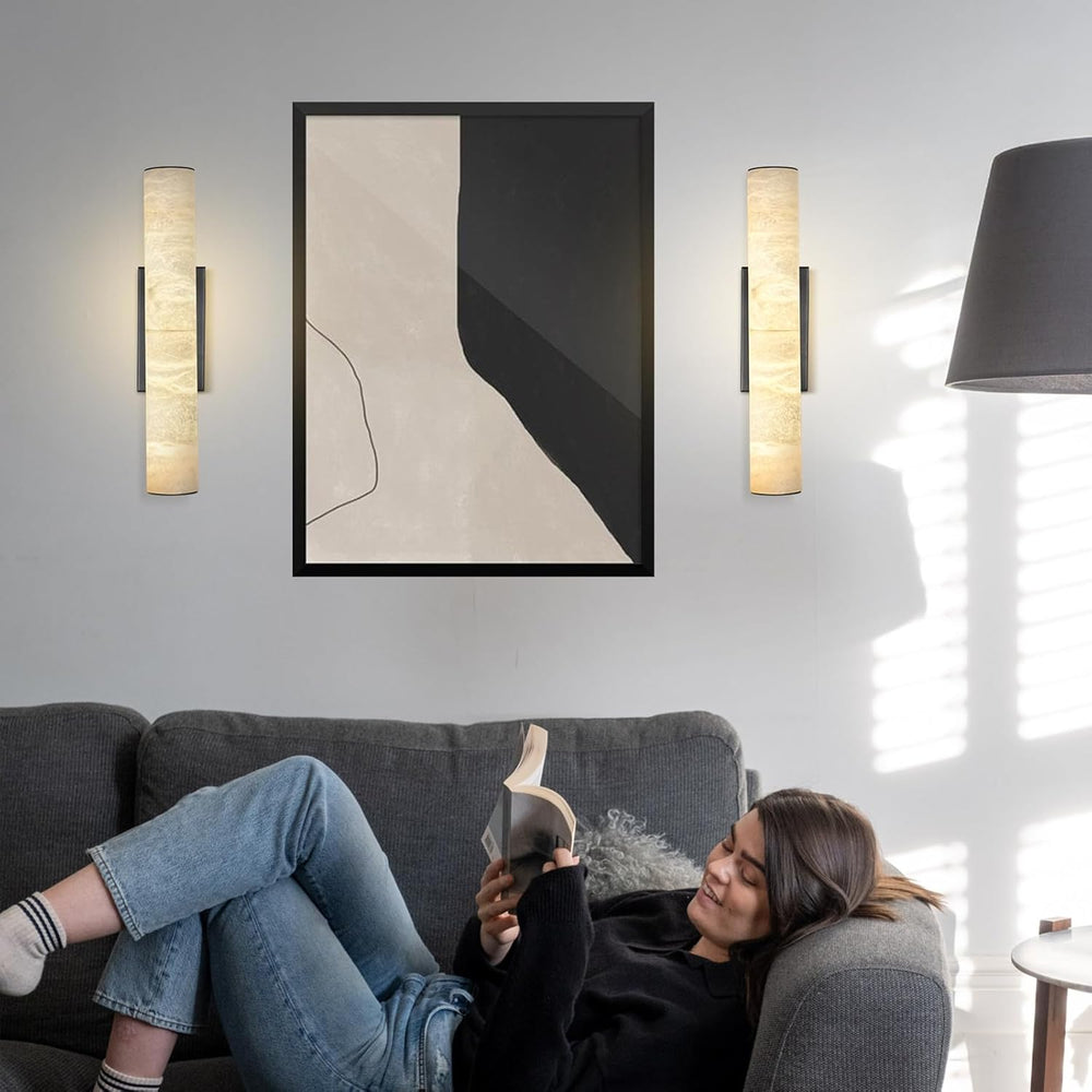 Charlene marble long wall sconce