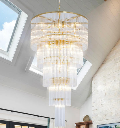 Extra Large Long Brass Chandelier