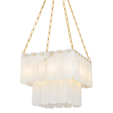 Ruby Alabaster Square Moissanite Chandelier 20'' 26''