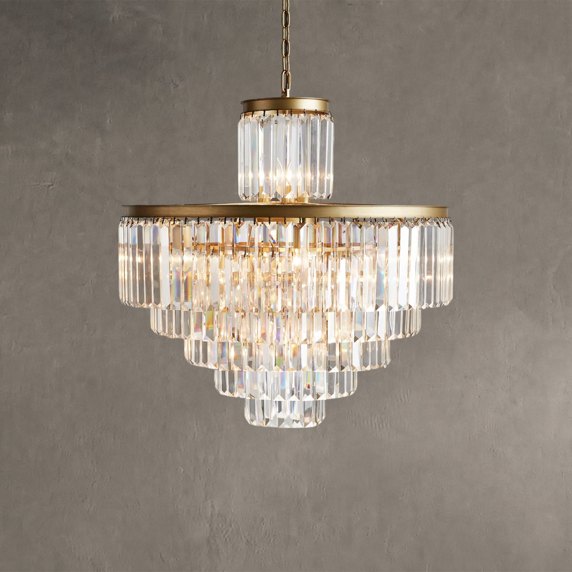 Elegant Leyland 22-Light Crystal Chandelier with Bronze Finish