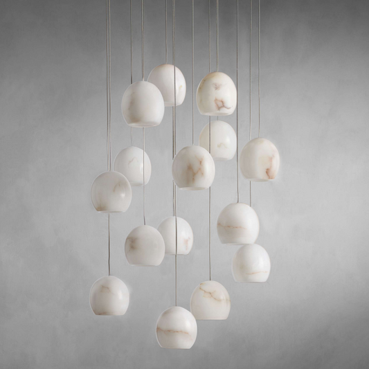 Alabaster Maeva Round Chandelier 13''/21''/36''