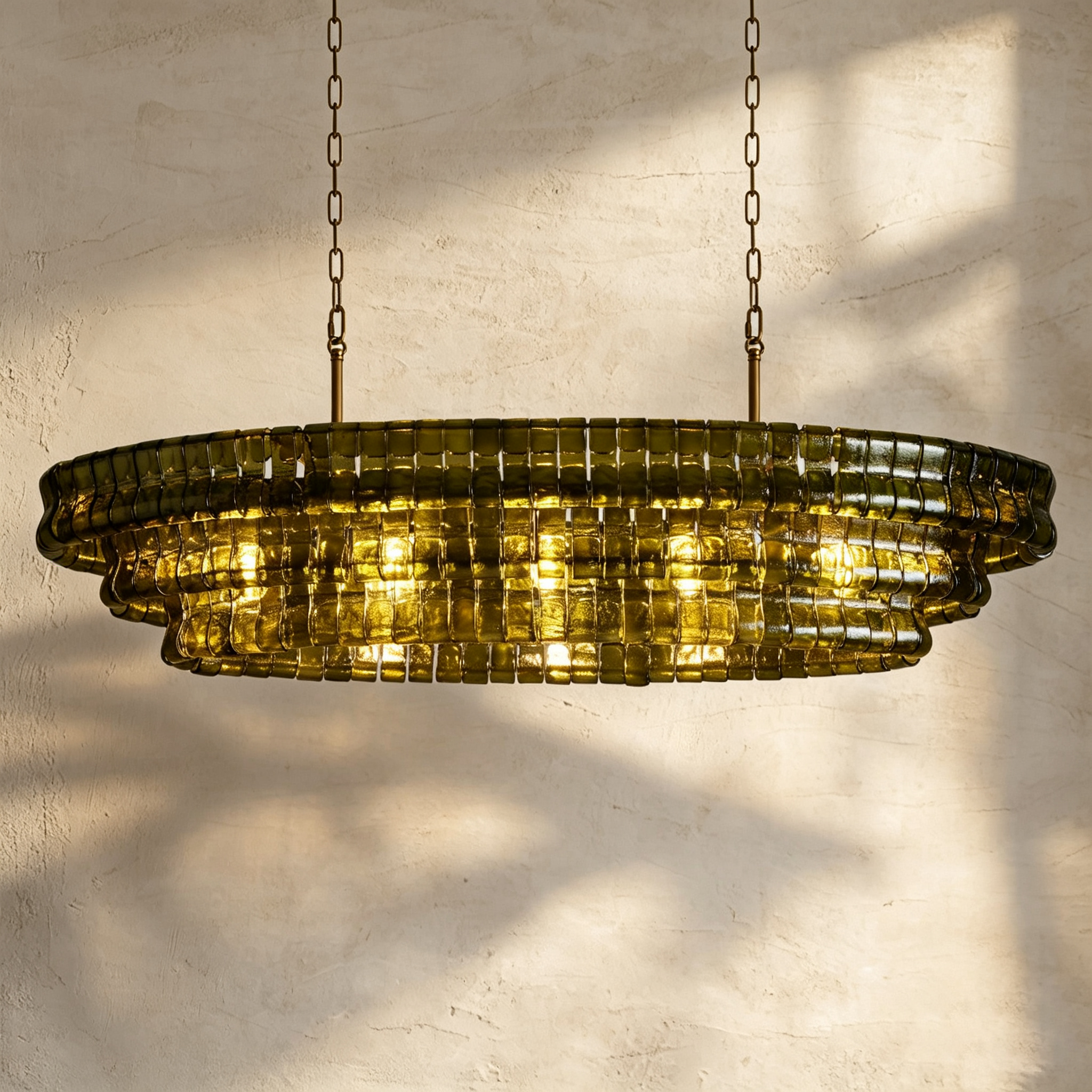 Glacien Oval Chandelier 54"W/65"W