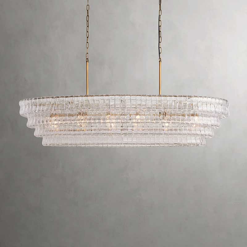 Denise Ghiaccio Oval Chandelier