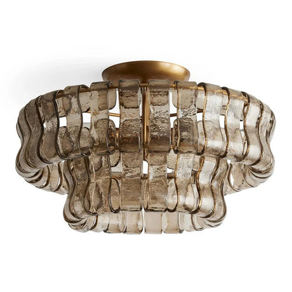 Denise Ghiaccio Glass Flush Mount Chandelier