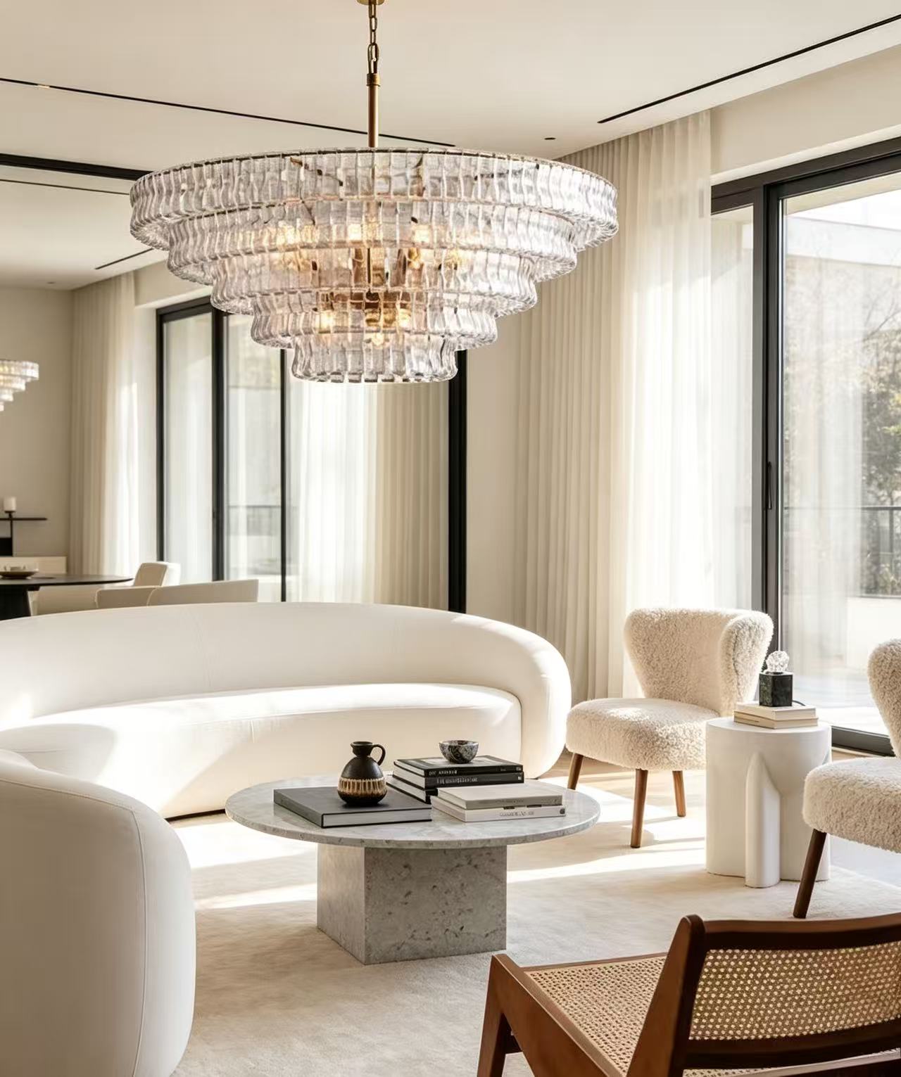 Ghiaccio Round Chandelier 24"36"48"60"