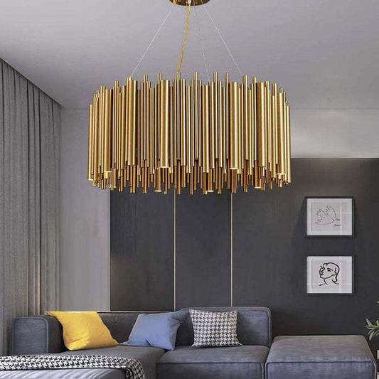 Denise Bobon Stainless Steel Chandelier