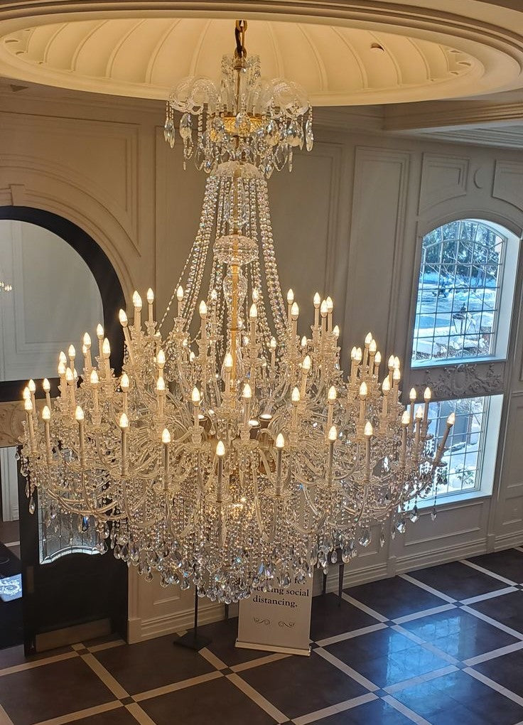 Extra Large Classic Traditional Crystal Chandelier 60/72/90 Lights for Hotel, Showroom, Foyer , Wedding Hall,Coffee Shop