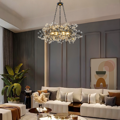 Rowan Twig Round Black Chandelier 31.5"D