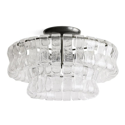Denise Ghiaccio Glass Flush Mount Chandelier