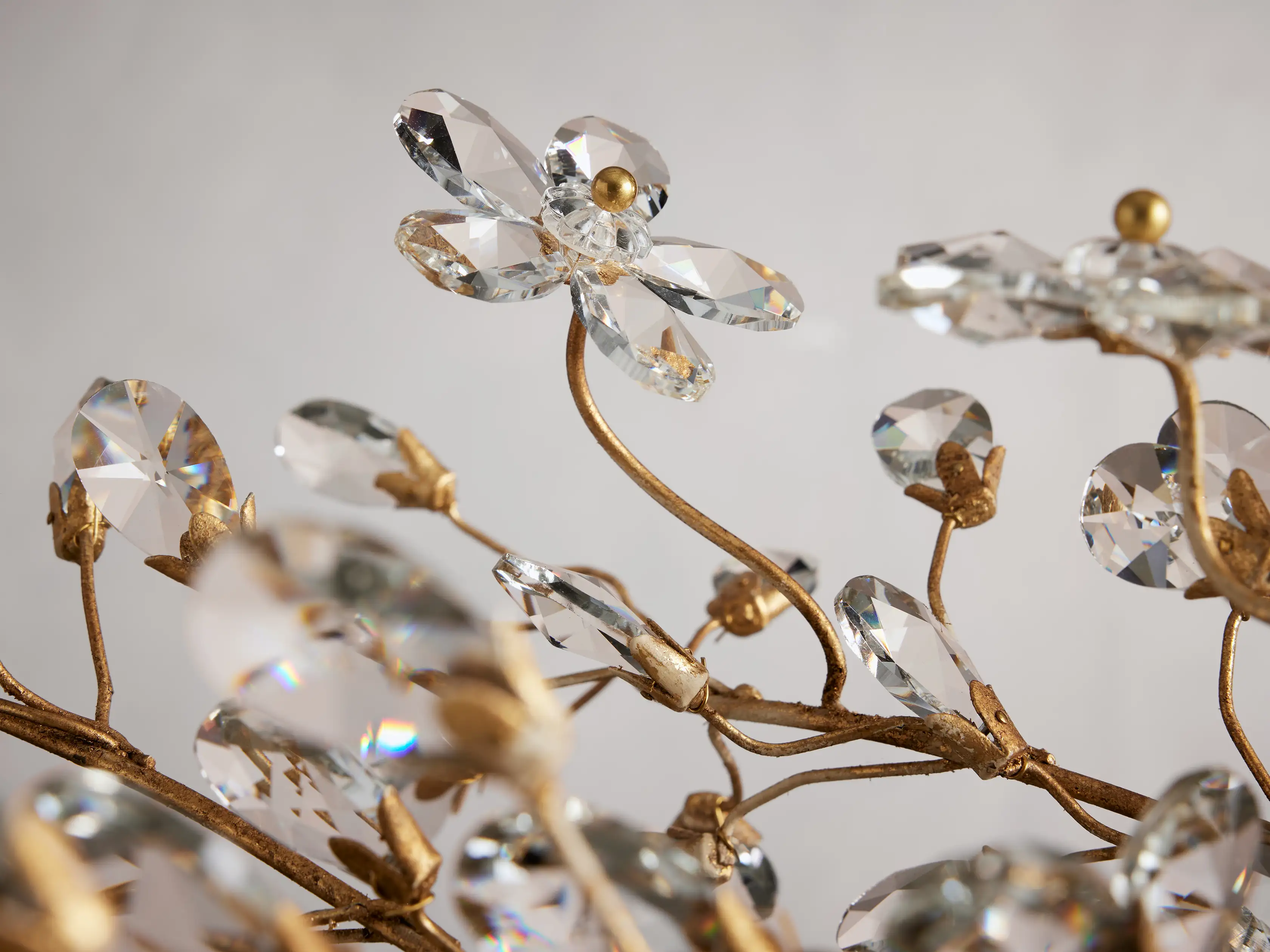 Fiore Crystal Flowers Creative Linear Chandelier 43", 51", 68"