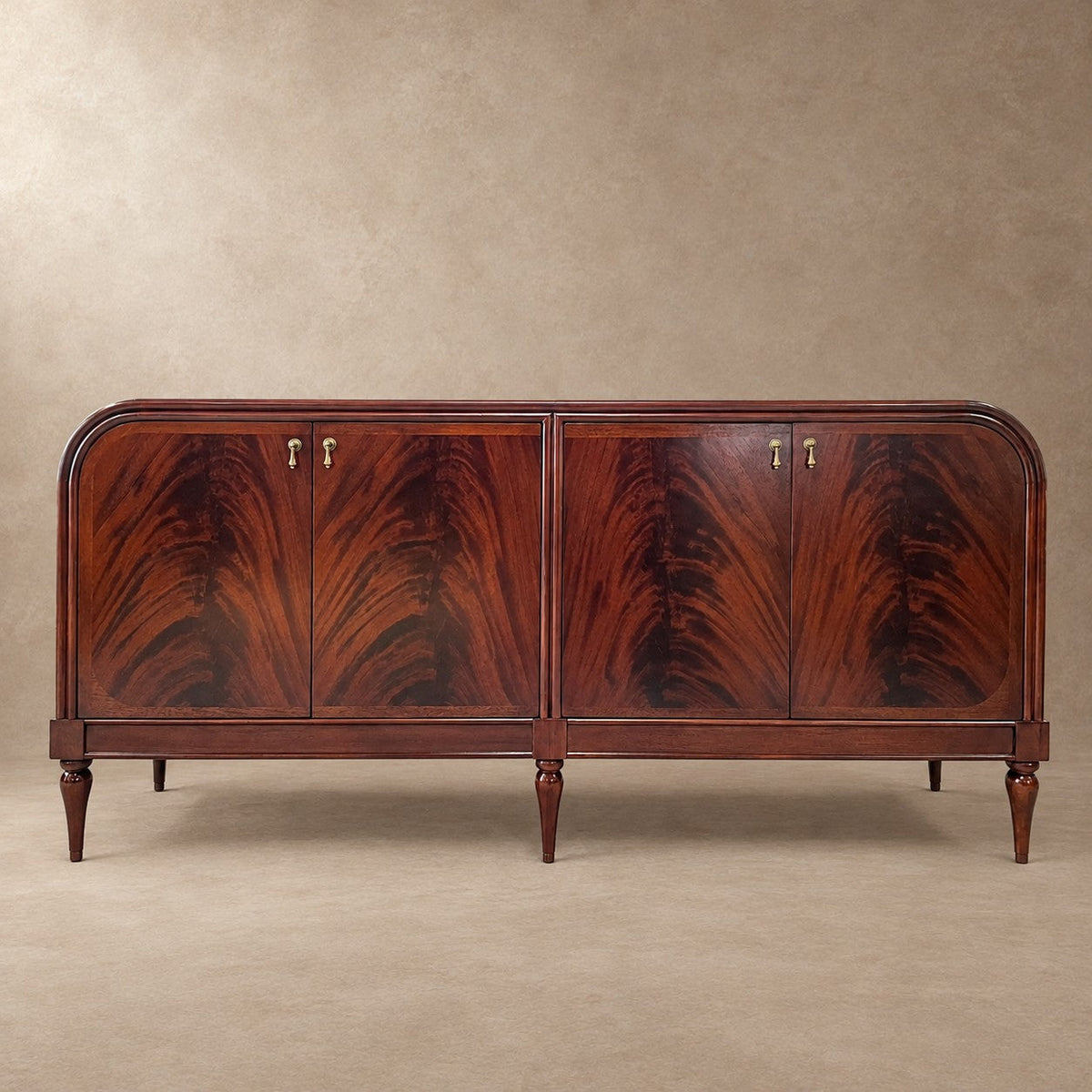 Happyarcadian Vintage Mahogany Wood Storage Sideboard