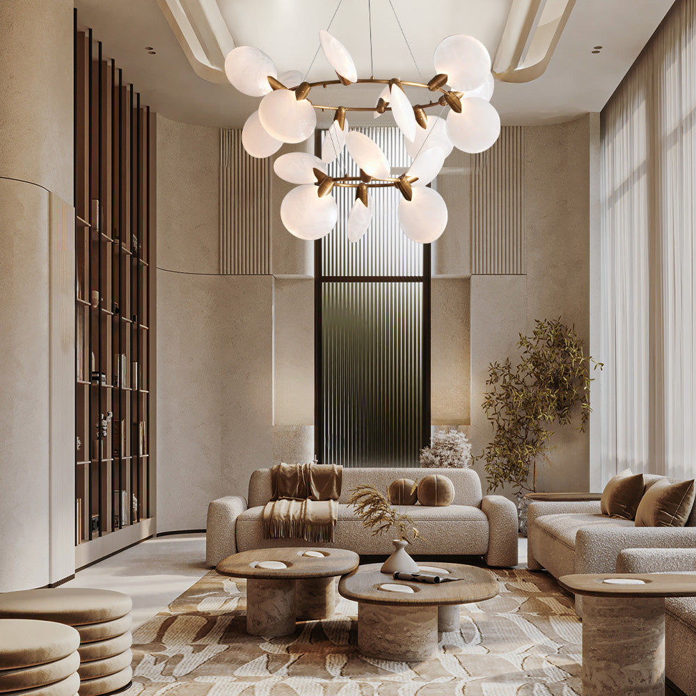 Lyla 2-Tiered Halo Chandelier