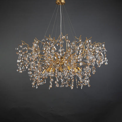 Luxury Crystal Branch Chandelier 39.4"D