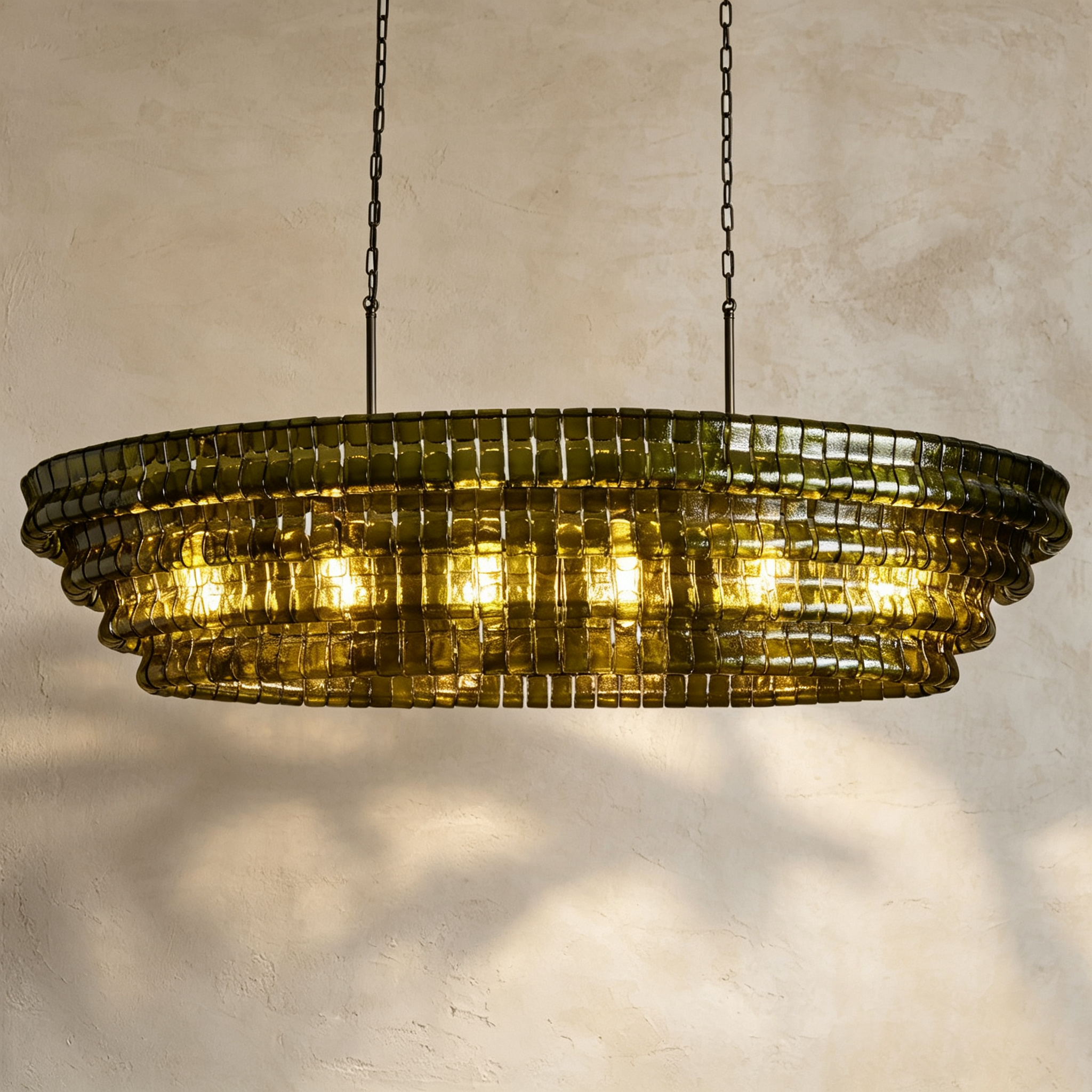 Glacien Oval Chandelier 54"W/65"W