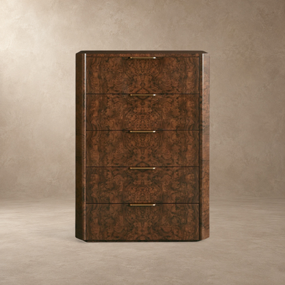 Happyarcadian Warm Textured Wood Bedroom Chest