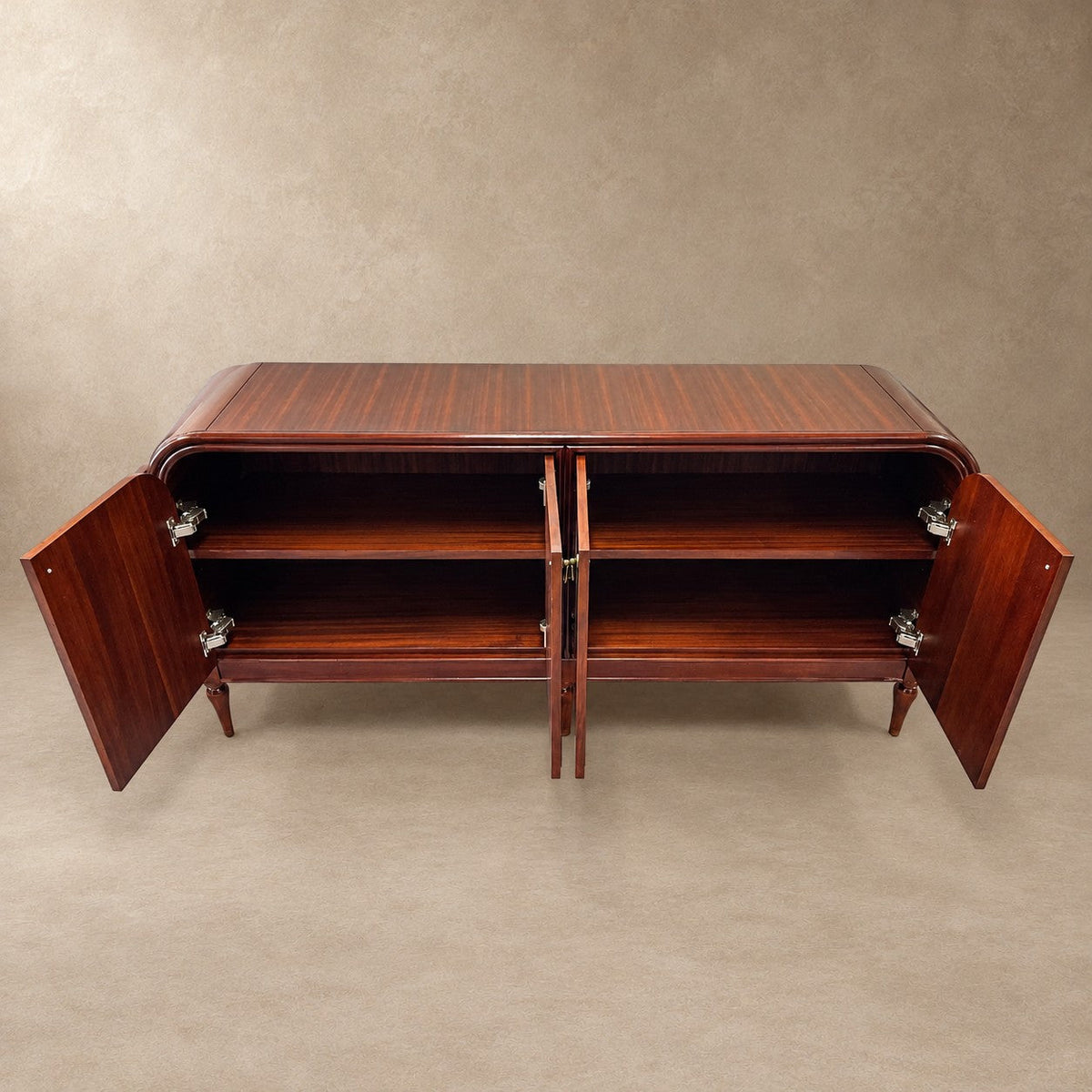 Happyarcadian Vintage Mahogany Wood Storage Sideboard