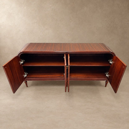 Happyarcadian Vintage Mahogany Wood Storage Sideboard