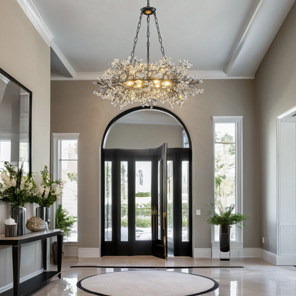 Rowan Twig Round Black Chandelier 31.5"D