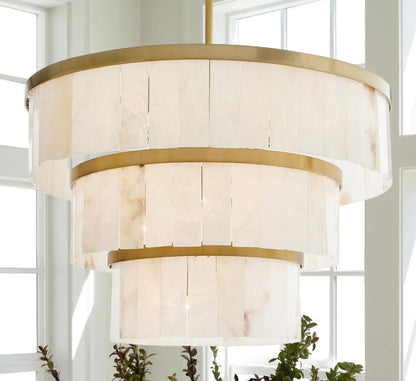 Windham Alabaster 3 Tier Chandelier