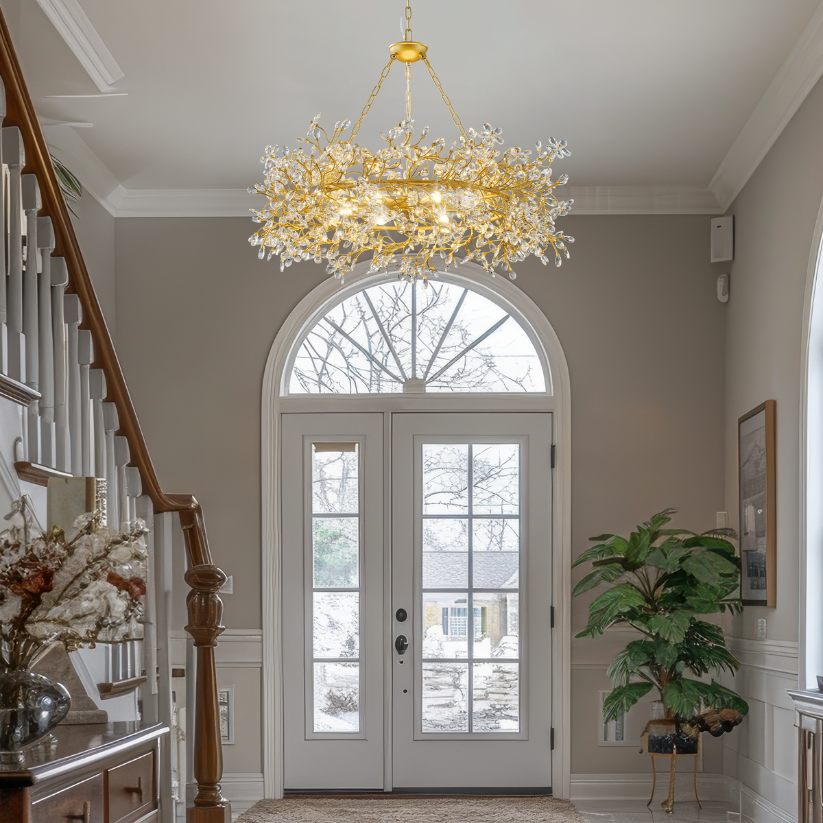 Rowan Twig Modern Round Chandelier 39"D
