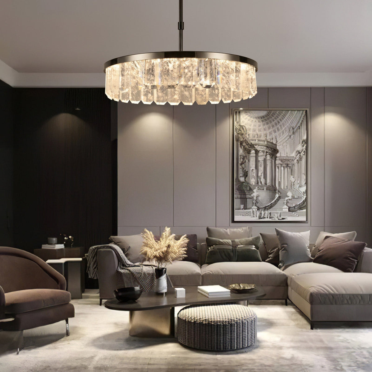 Fenis Linear Crystal Chandelier