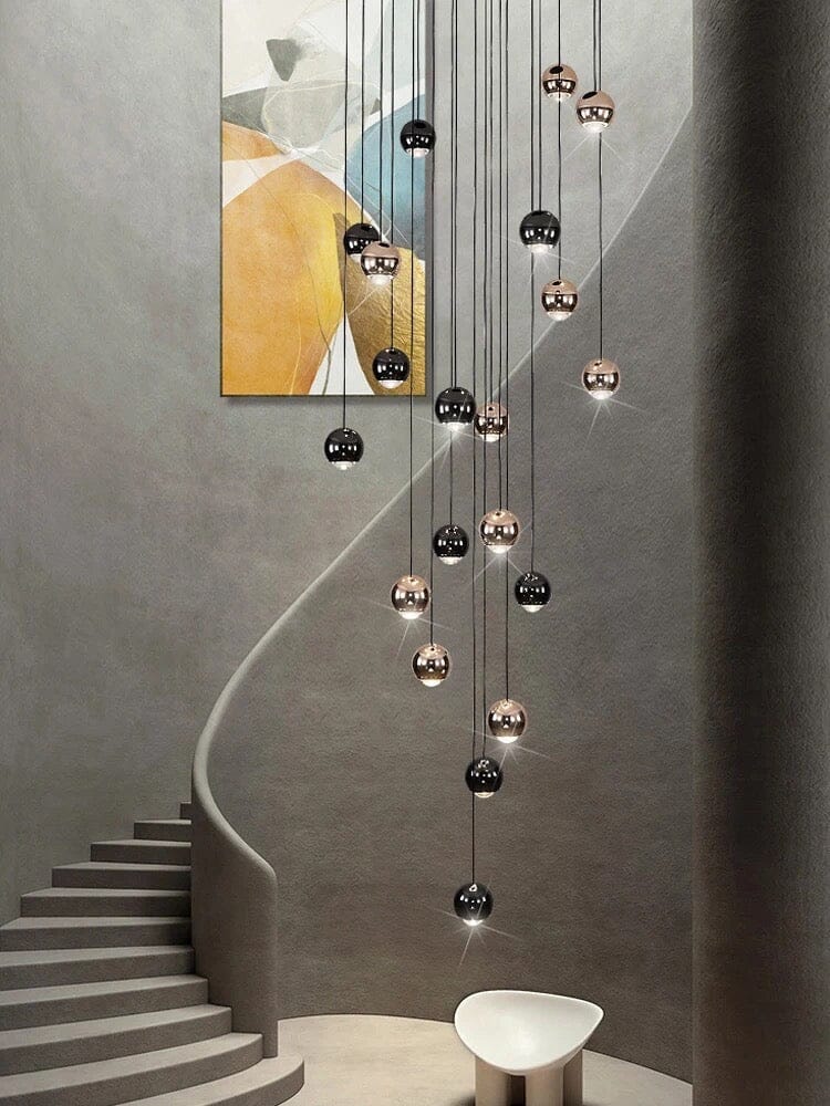 Glass Raindrop Foyer & Staircase Chandelier