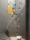 Glass Raindrop Foyer & Staircase Chandelier