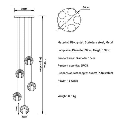 Adonis Suspension Water Drop Chandelier（ 43-Light customized） - Melin Lamps