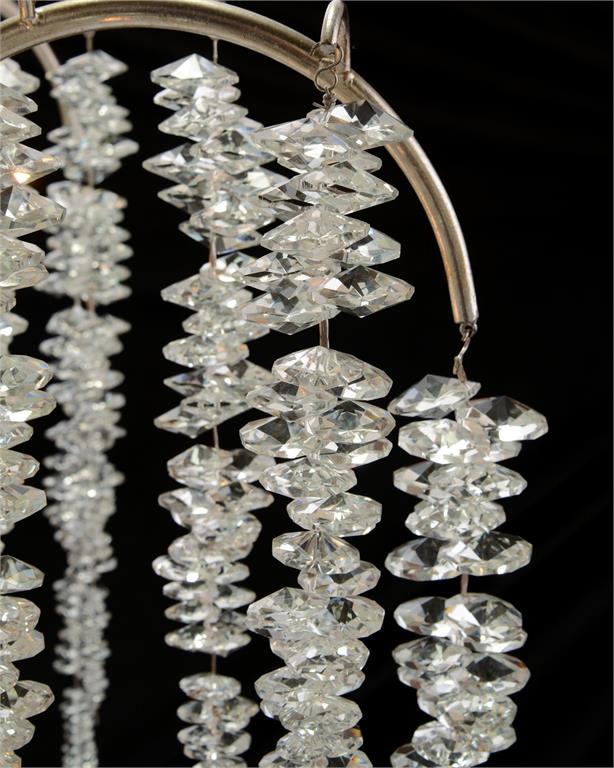 Cascading Crystal Branch Six-Light Chandelier