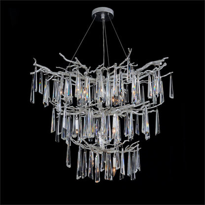 Lucent Twelve-Light Crystal Drop Chandelier - Merlin Lamps
