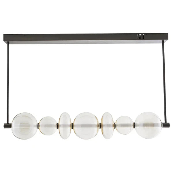 Modern Simple LED Linear Suspension Pendant Light For Dining Room/Kitchen Island