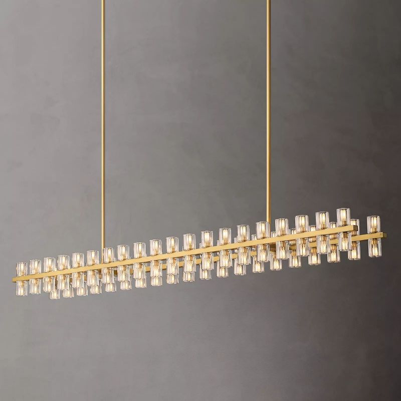 Aka Wine-glass Rectangular Chandelier 72" - thebelacan