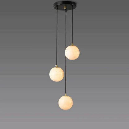 Alabaster Global Wavy Chandelier